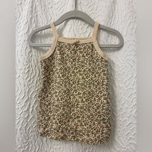 Jamie Kay Floral Kids Tank Top - Cream and Brown 2yrs